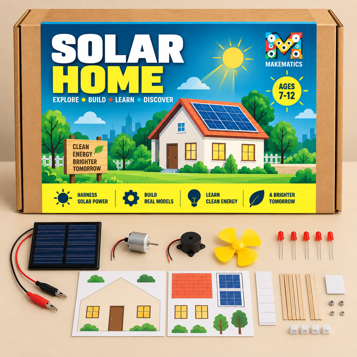 Solar Home DIY STEM Kit for Kids | Solar Energy Science Project