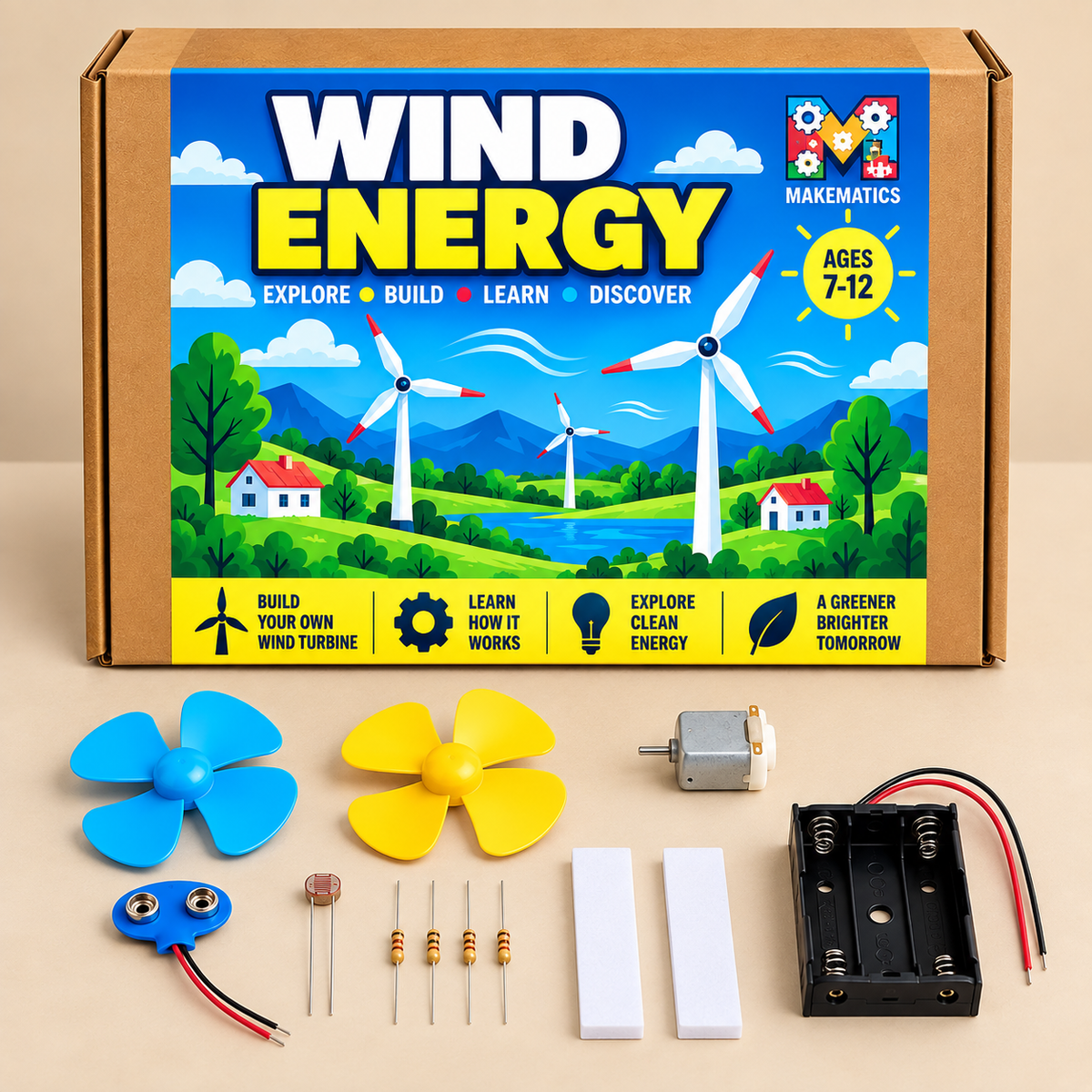 Wind Energy DIY STEM Kit for Kids | Build Your Own Wind Turbine